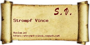 Strompf Vince névjegykártya